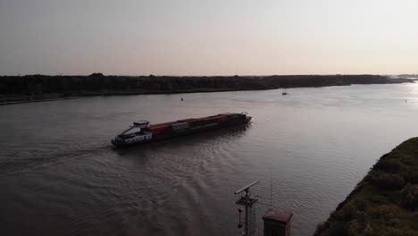 Aerial-Starboard-View-Of-Ensamble-Container-Ship-Travelling-Along-Oude-Maas