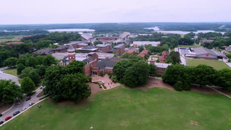 Empujón-Aéreo-Del-Campus-Universitario-De-Clemson,-Clemson-Sc,-Clemson-Carolina-Del-Sur