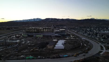 The-Primary-Children's-Hospital-in-Lehi,-Utah-funded-by-Gail-Miller---orbiting-aerial-view