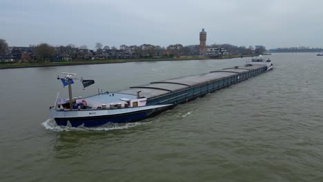 29-January-2023---Aerial-View-Off-Forward-Port-Side-Of-Maya-Inland-Freighter-On-Oude-Maas