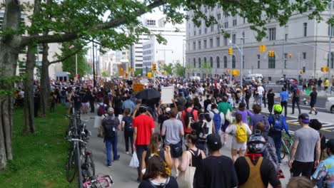 Activists-walking-into-Black-Lives-Matter-protest-in-Brooklyn,-New-York