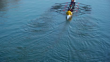 Groupe-of-rower-having-a-sport-time-on-a-sunday-morning