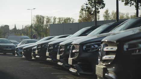 Turno-Que-Hace-Aparecer-Una-Docena-De-Autos-Mercedes-Con-Una-Puesta-De-Sol