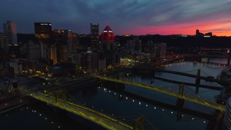 Horizonte-De-Pittsburgh-Al-Anochecer