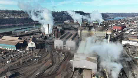 Vapor-De-Us-Acería-En-Braddock,-Pennsylvania