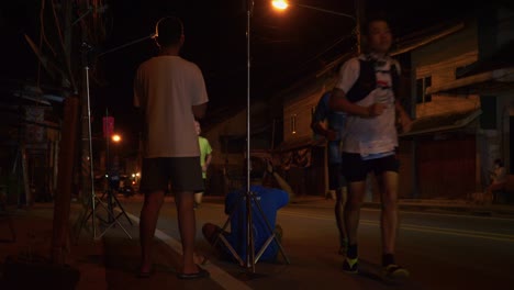 Runners-during-the-Samui-Run-on-Koh-Samui-Island,-Malaysia