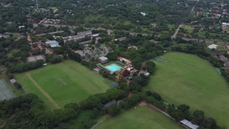 Drone-video-of-Christian-Brothers-College-High-School-in-Bulawayo,-Zimbabwe