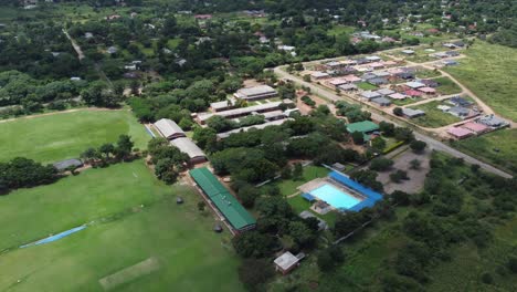 Drone-video-of-Petra-College-Primary-School-in-Bulawayo,-Zimbabwe