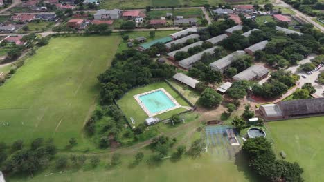 Drone-video-of-Petra-College-High-School-in-Bulawayo,-Zimbabwe