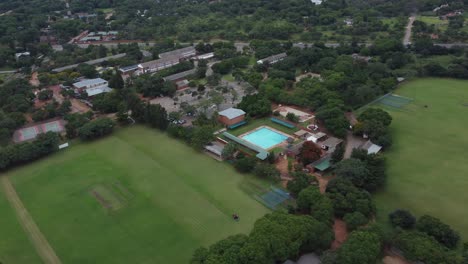 Drone-video-of-Christian-Brothers-College-High-School-in-Bulawayo,-Zimbabwe