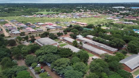 Drone-video-of-Petra-College-Primary-School-in-Bulawayo,-Zimbabwe