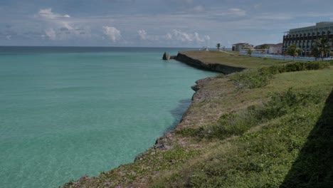 Hotel-Playa-Vista-Azul,-Varadero,-Cuba,-Beach-View-Slow-Motion