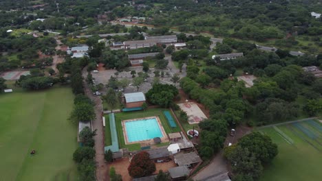 Drone-video-of-Christian-Brothers-College-High-School-in-Bulawayo,-Zimbabwe