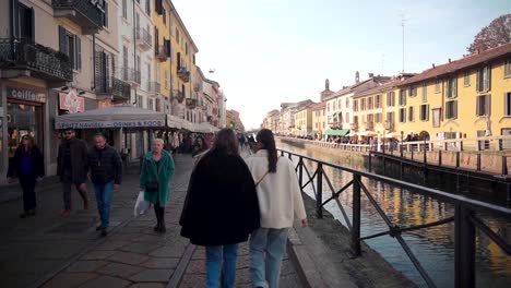 Ver-El-Histórico-Sistema-De-Canales-De-Milán,-Llamado-Naviglio-Grande