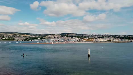 Desembocadura-Del-Río-Teign-En-Teignmouth,-Devon,-Inglaterra,-Reino-Unido