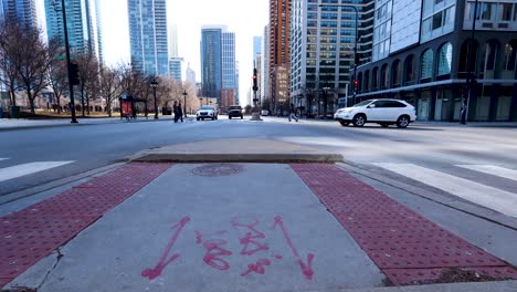 Timelapse-De-Una-Ciudad-Ocupada-En-Chicago-Durante-La-Tarde