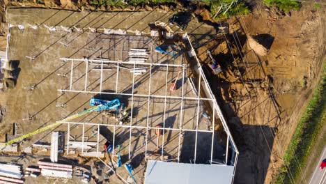 Timelapse-Vista-Aérea-Del-Sitio-De-Construcción