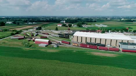 Museo-Del-Ferrocarril-De-Pensilvania-Visto-Por-Un-Dron