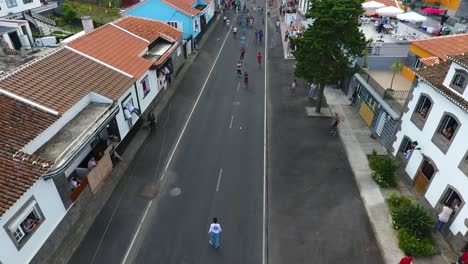 Running-with-bulls-is-a-tradition-in-the-Azores,-almost-everyday-during-summer-villagers-come-and-celebrate