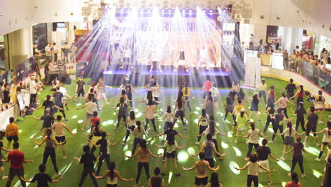 Un-Grupo-De-Tutores-De-Baile-En-El-Escenario-Enseña-A-La-Gente-A-Bailar