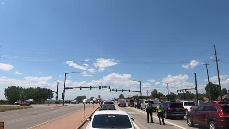 Hyper-lapse-of-driving-by-an-accident-at-an-intersection