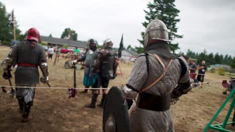 An-annual-festival-to-showcase-the-crafts,-religion---life-of-the-Norse-Demonstrations-took-place-of-stone-work,-forging,-sewing,-weaving,-carving,-leather-working,-foods,-music