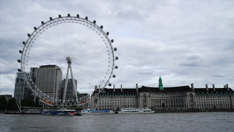 London-England,-Circa:-Zeitraffer-London-Stadt-Mit-London-Eye