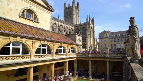 Bath-England,-Circa:-Römisches-Bad-In-Bath,-Vereinigtes-Königreich