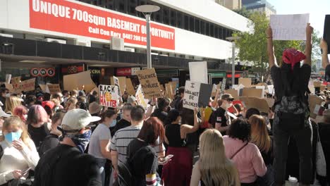 Protesta-De-Blm-Durante-Covid-19,-Brisbane,-Australia