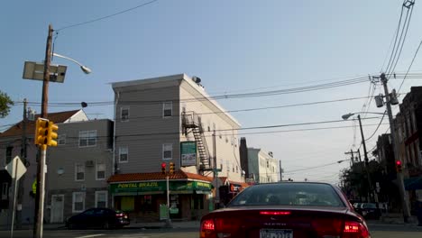 Streets-of-Newark,-New-Jersey,-from-inside-a-car