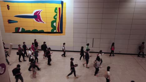 Corona-Virus-Pandemic,-Local-Commuters-at-Hong-Kong-underground-MTR-station