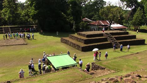 Izapa-archeological-site-in-Mexico,-view-of-a-section-of-Group-F