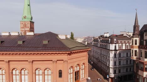 Balcón-Turístico-Del-Museo-De-Arte-Riga-Bourse-Letonia-Antena