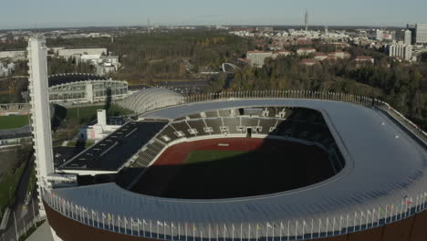 Estadio-Olímpico-En-Helsinki-Finlandia.-Vista-De-Dron