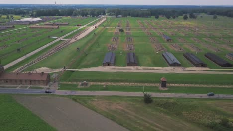 Aerial-pan-revealing-main-train-station-"death-gate