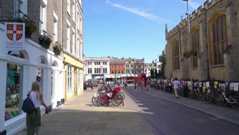 Cambridge-England,-Circa:-Marktplatz-In-Cambridge,-Vereinigtes-Königreich