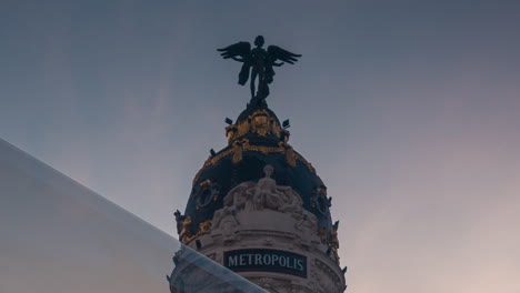 Timelapse-of-Gran-Via-street-in-Madrid,-Spain