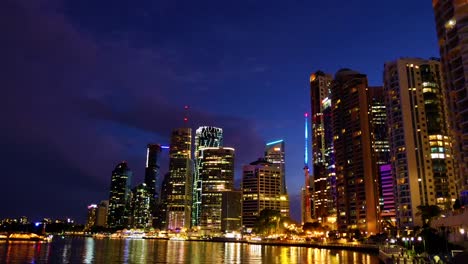 Brisbane-Riverside-Timelapse,-Brisbane-Riverside-Story-Bridge-Timelapse-Brisbane-Riverside-Día-A-Noche-Timelapse