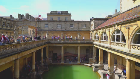 Bath-England,-circa-:-Roman-Bath-in-Bath-,United-Kingdom