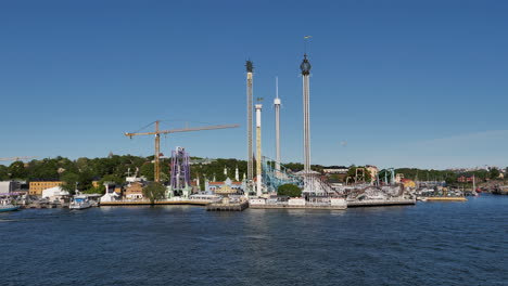 Closed-Grona-Lund-Amusement-Park-on-sunny-day