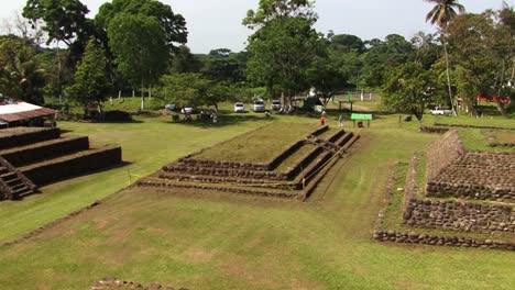 Izapa-archeological-site-in-Mexico,-view-of-a-section-of-Group-F