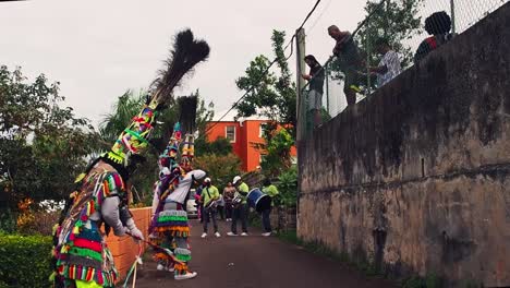 Bermuda-Gombeys-dancing-on-the-streets-of-Bermuda-to-celebrate-New-Year's-Day-despite-COVID19-under-Bermuda-Government-Guidelines