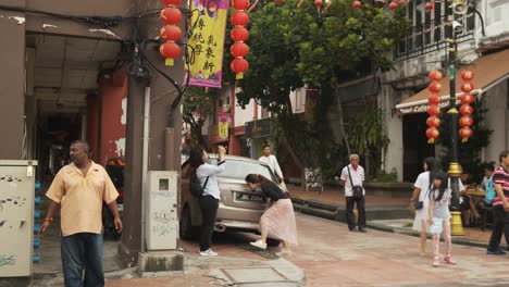 Toma-De-Gran-Angular-Del-Casco-Antiguo-De-Johor-Bahru-En-Malasia-Durante-El-Día