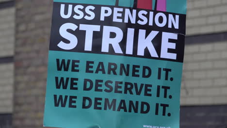 UK-November-2019:-Striking-lecturers-on-a-picket-line-hold-placards-with-slogans-calling-for-equal-pay-and-in-defence-of-pensions