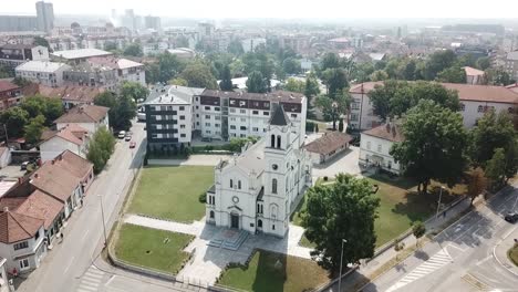 Aerial-view-of-catholic-church