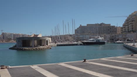 Yachts-anchored-at-the-marina-circa-March-2019