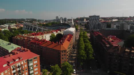 Imágenes-Aéreas-Sobre-La-Ciudad-De-Gotemburgo-En-Suecia