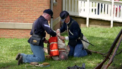 Civil-War-battle-re-enactment-at-the-Ohio-Village-in-the-Ohio-History-Center