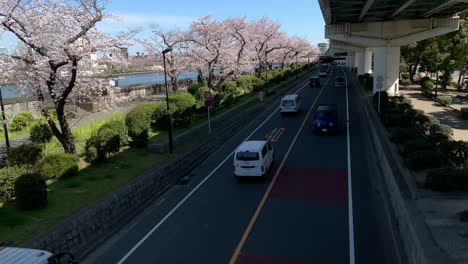 Vehicles-pass-on-a-highway