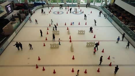 Ice-Skating-rink,-Post-Coved19-peak-with-new-setup-divided-to-sections-due-to-Government-social-distancing-guidelines